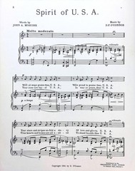 Spirit Of The USA Sheet Music Prayer Of Unknown Soldier Patriotic Military 1941