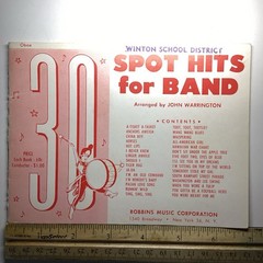 Robbins Music Corporation MPN 30 Spot Hits for Band Oboe Song Book Marching