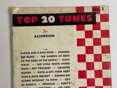 Vintage Top 20 Tunes For The Accordion – Sheet Music Book – Bentley Music Co