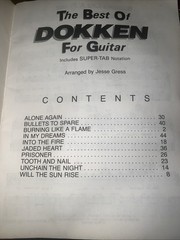 VTG 1987 The Best Of Dokken For Guitar By Jesse Gress Inc. Super Tab Notation