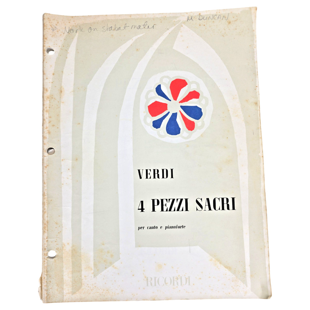 Verdi 4 Pezzi Sacri Sacred Choral Sheet Music Score Italy 1989 Italian Vtg