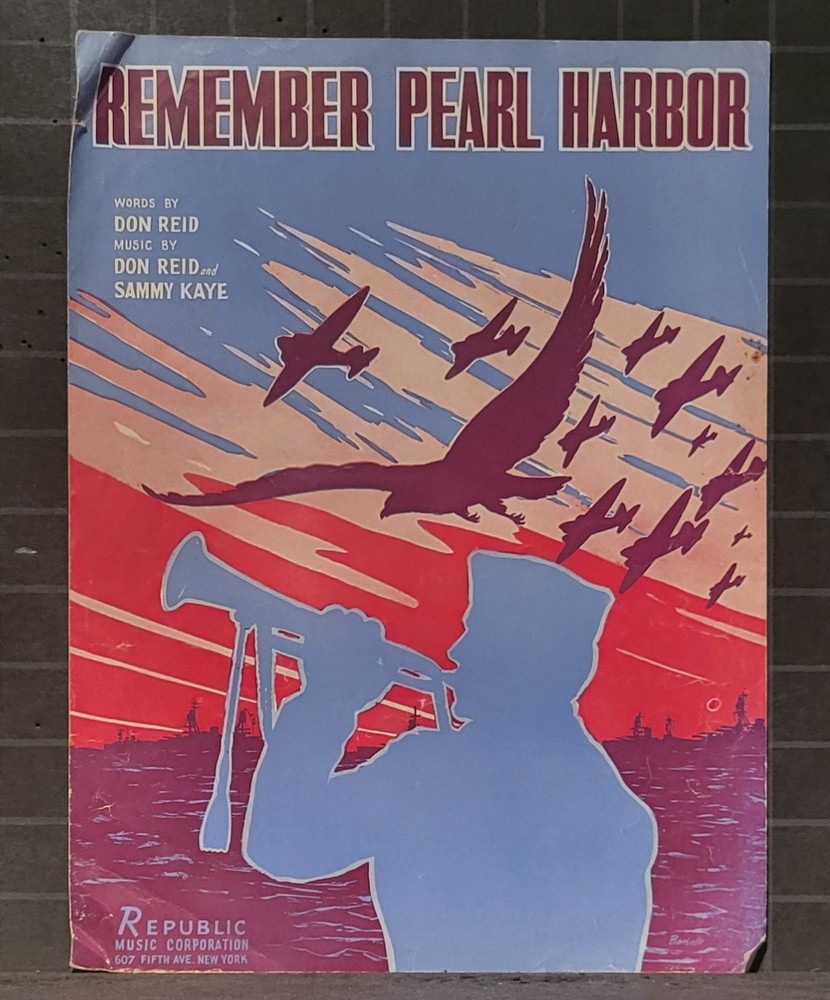 1941 Sheet Music Remember Pearl Harbor March SM34