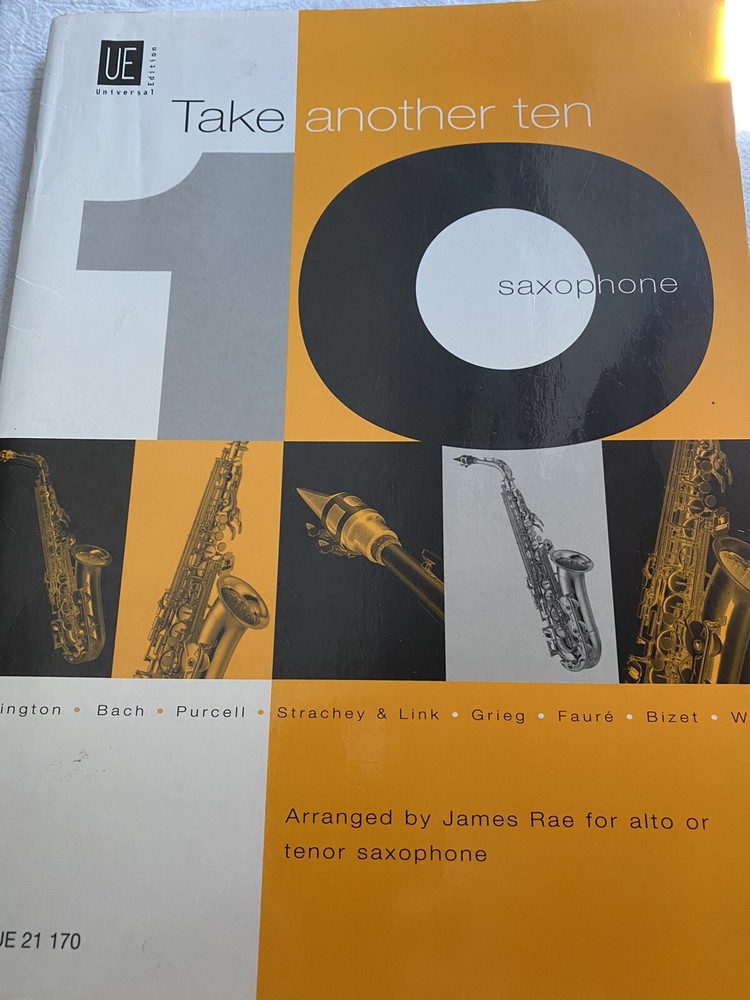 SAX BOOK: “Take Another 10” for Alto & Tenor Sax W Piano Accompaniment