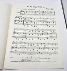 Its All Right With Me Vintage Piano Sheet Music from Can-Can Movie Cole Porter