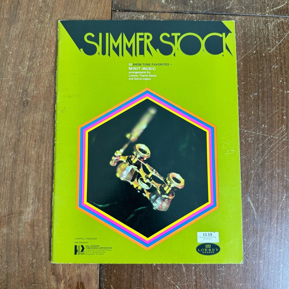 1970s Summerstock Show Tunes Lowrey Teenie Genie & Genie Organ Sheet music book