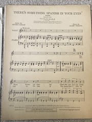 1927 THERE&rsquo;S SOMETHING SPANISH IN YOUR EYES Sheet Music GEORGE PRICE by Friend