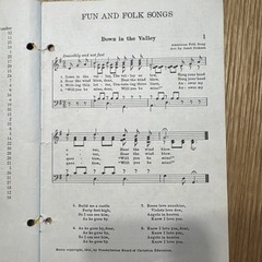 Vintage “Fun And Folk Songs” Book, Westminster Press, 1941