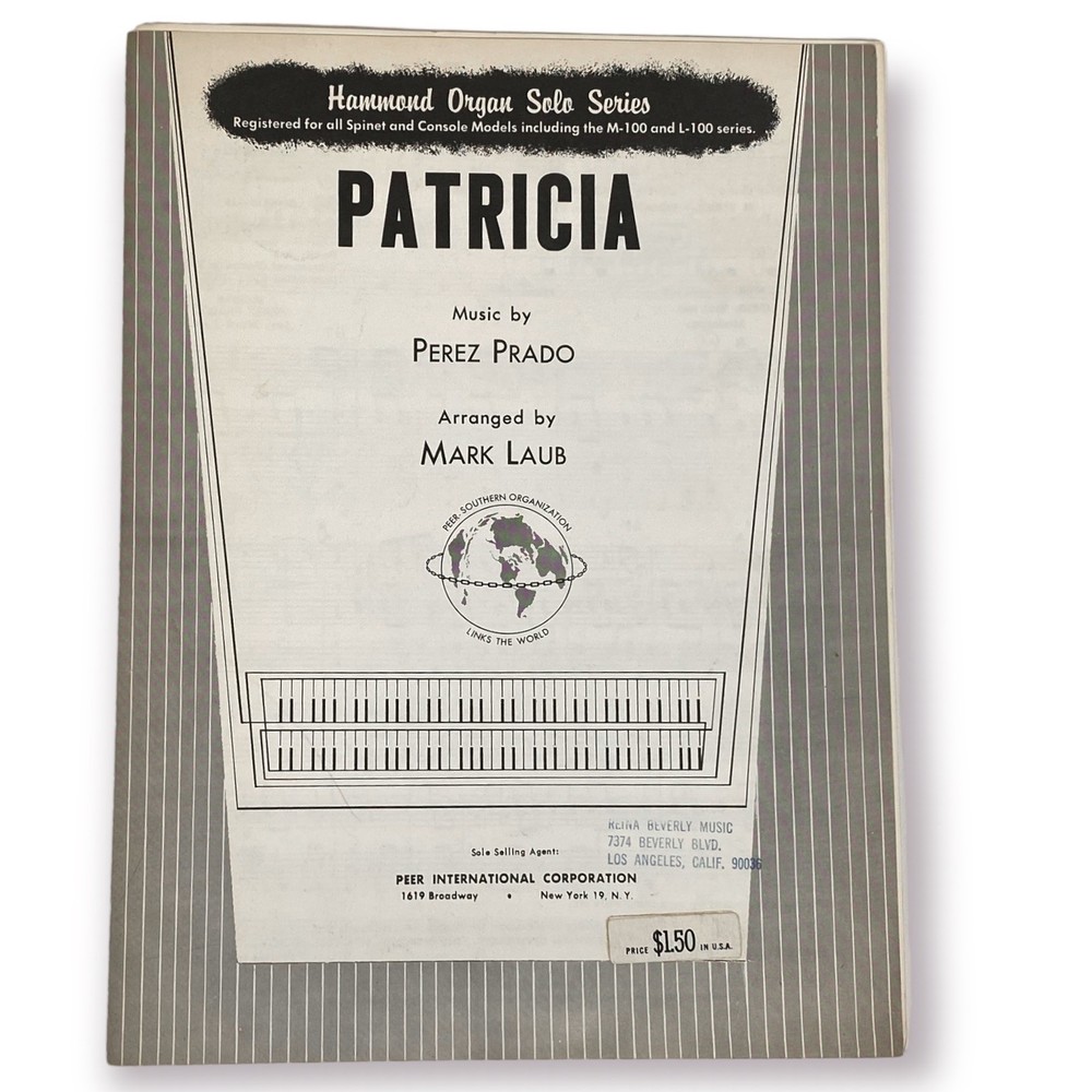 1957 Patricia by Perez Prado – Vintage Sheet Music
