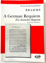 Brahms German Requiem Vocal Score Music Book English & German Solos SATB Novello