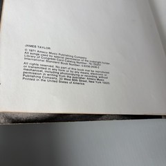 Vintage 1971 James Taylor Song Book Sheet Music Piano Guitar Vocal Amsco