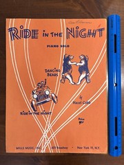 Ride In The Night Piano Solo By Hazel Cobb VTG Sheet Music 1957