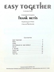 Used Piano Book – Easy Together – for Multiple Pianos