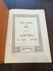 Vtg Sheet Music First Lessons In Bach By J. S. Bach – Book One 19 Pages