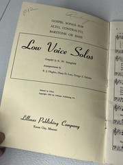 Vtg Low Voice Solos Songbook Gospel Songs 1954