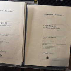 Elegie op 44 – Viola and piano – urtext – score, Glasunow, Rahmer*-