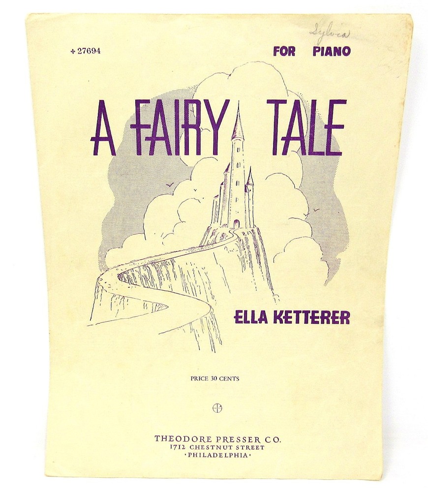 A Fairy Tale Sheet Music 1946 Piano only Clean Intermediate Ketterer US Seller