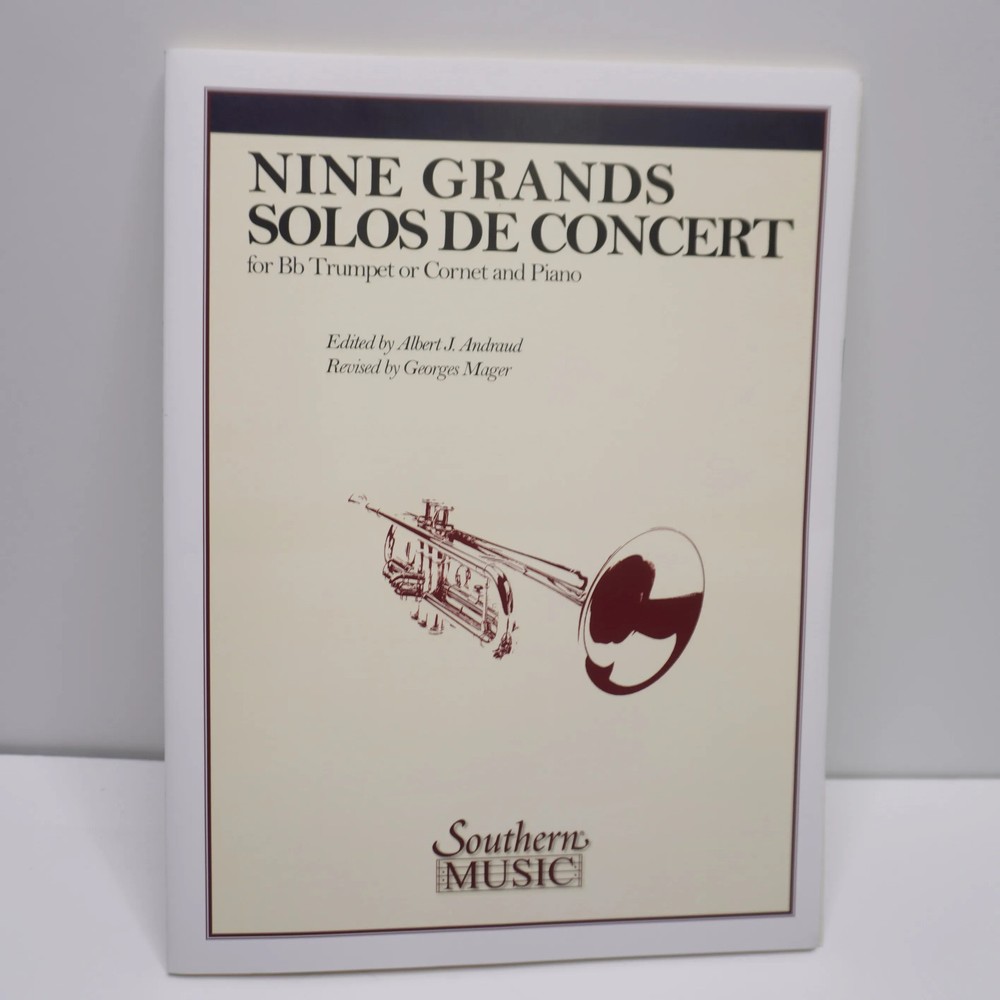 Nine Grands Solos De Concert Bb Trumpet Cornet Piano Southern Music B117