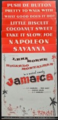 JAMAICA (8 Songs Sheet Music, 1957)