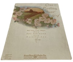 One Fleeting Hour Song by Fuhrmann/Lee Piano Violin Cello Sheet Music Art 1915