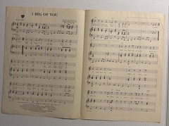 « I BEG OF YOU » As Recorded by ELVIS PRESLEY 1957 VINTAGE SHEET MUSIC Ephemera