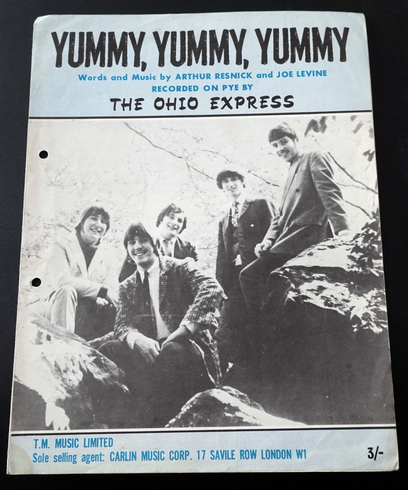YUMMY YUMMY YUMMY Original Sheet Music Recorded by Ohio Express (1968)