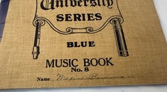 University Series Blue Music Book No. 8 Blank Sheet Music Vintage