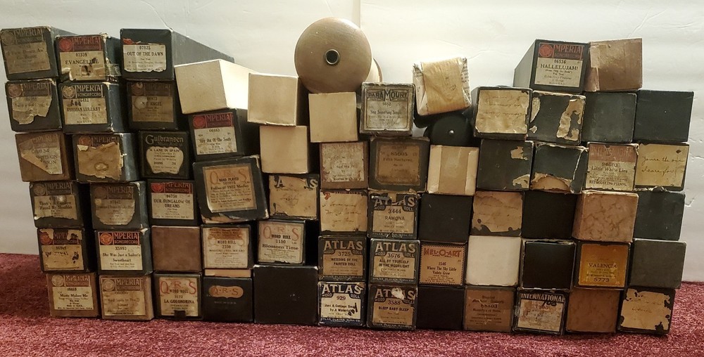 67 Mixed Antique Player Piano Rolls-As Is