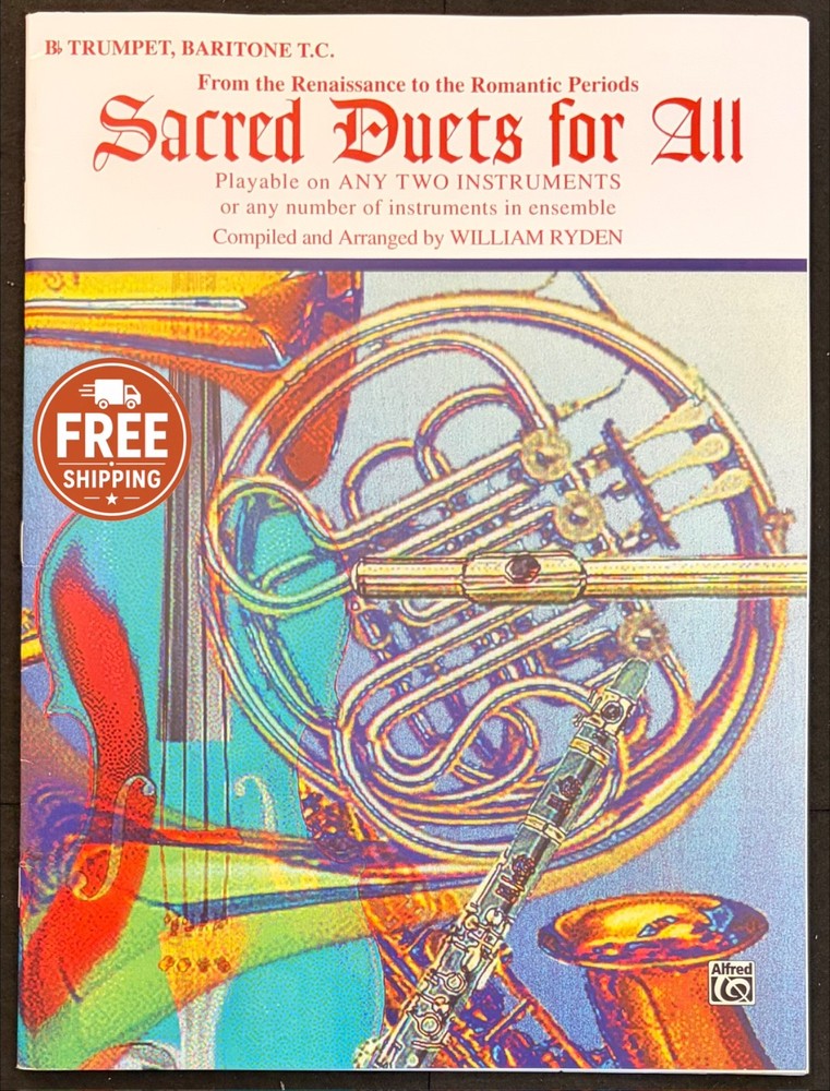 Sacred Duets for All Bb Trumpet Baritone Sheet Music William Ryden Ensemble Book