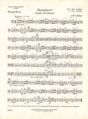 Vintage Mummers String Bass Solo Sheet Music Piano 1939 Merle Danse Grotesque