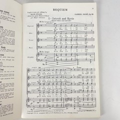 H. T. FitzSimons Fauré Requiem Vocal Score Piano Chorus Sheet Music Vtg Tan
