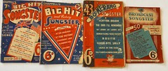4 x Vintage Songster Booklets Paperback 5th 7th 14th 43rd Used Big Hit Boomerang