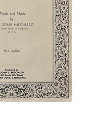 1952 Sheet Music STAR OF LOVE Fourth Edition John Lewis McDonald