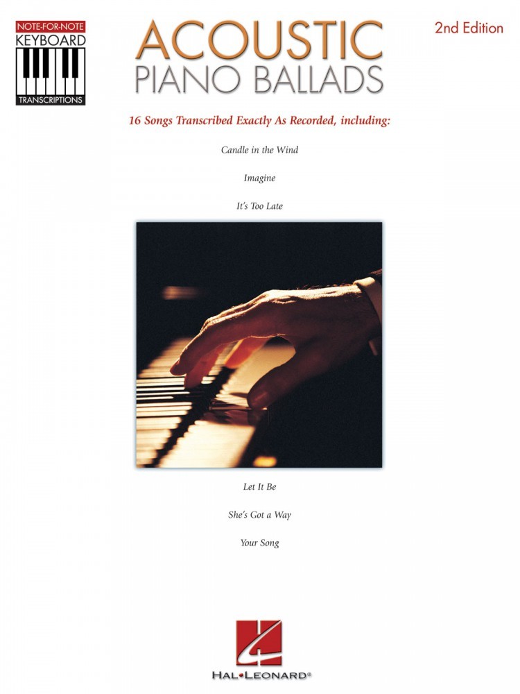 Acoustic Piano Ballads Sheet Music Keyboard Recorded Versions NEW 000690351