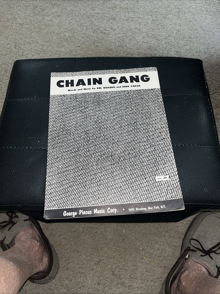 CHAIN GANG Piano Sheet Music UKE TABS Chord Symbols, Lyrics 1955