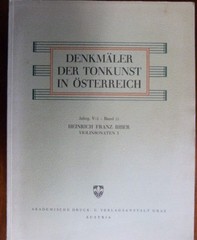 violin BIBER 8 sonatas [ 1681 ] denkmaler der tonkunst in oesterreich V2 / 11