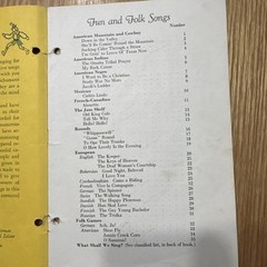 Vintage “Fun And Folk Songs” Book, Westminster Press, 1941