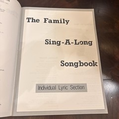 Vintage 1982 Family Sing-A-Long Songbook Piano Vocal Organ Chords Lyrics Music