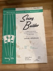 Vtg 1960 Belwin String Builder Book 1 Samuel Applebaum Violin Viola Cello Bass