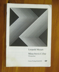 Missa Brevis C-Dur Leopold Mozart KV115 Carus Verlag 40.643/05 1964 SATB