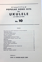 Simplified Popular Song Hits No 10 Ukulele Song Book Words Sheet Music Vintage