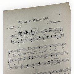 My Little Dream Girl Sheet Music L Wolfe Gilbert Anarol Friedland 1915 Duplex Ed
