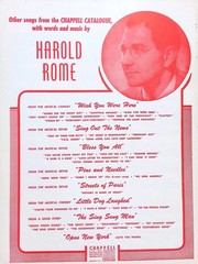 Rose Lovejoy Of Paradise Alley Sheet Music Destry Rides Again Harold Rome 1959