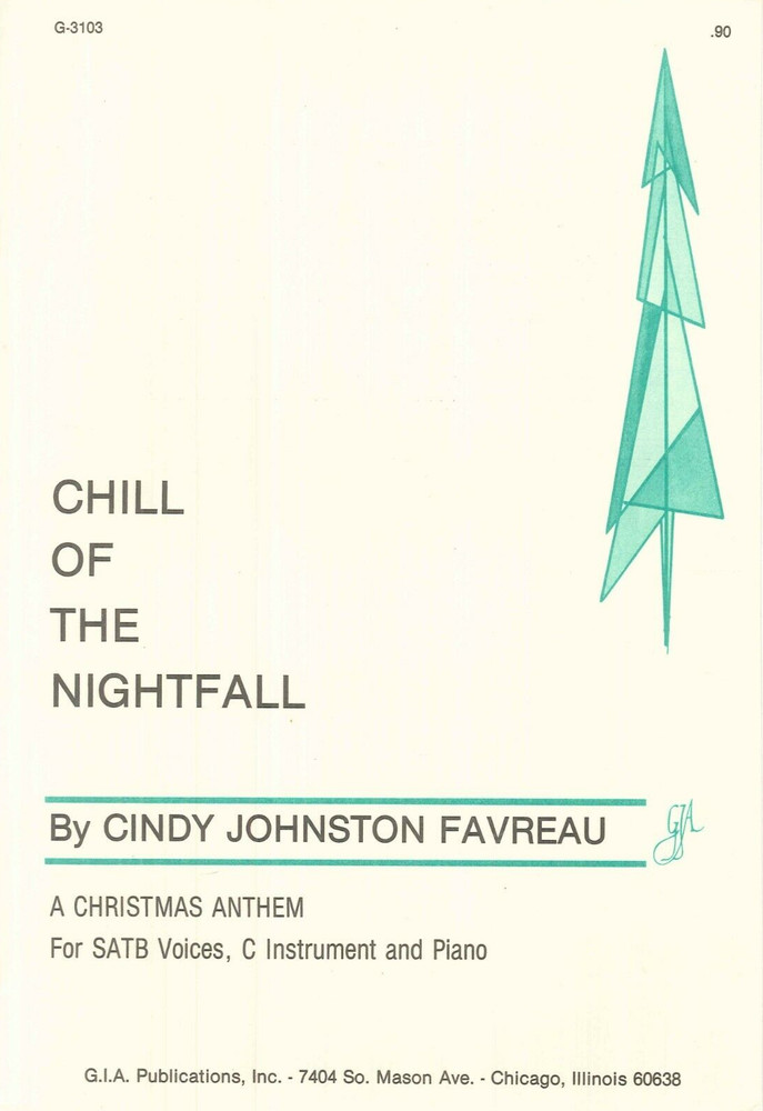 Chill Of The Nightfall Sheet Music SATB Chorus Piano C Instrument 1988 Favreau