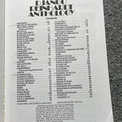 Django Reinhardt Anthology Sheet Music Guitar Book 1984 Very Good , 112 Pages