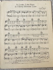 1937 IT LOOKS LIKE RAIN IN CHERRY BLOSSOM LANE Sheet Music GUY LOMBARDO, Leslie