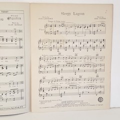 Vintage 1940 Sleepy Lagoon Sheet Music