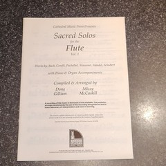 Cathedral Music Press Sacred Solos for Flute Vol 1 Piano Organ Sheet Music