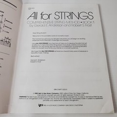 All For Strings Comprehensive String Method Book 1 String Bass Sheet Music