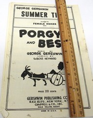 Summer Time Female Voices Porgy Bess Sheet Music 1935 Piano Voice US Seller