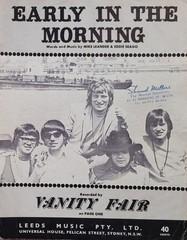 VANITY FAIR – Early In The Morning – Sheet Music – 1969